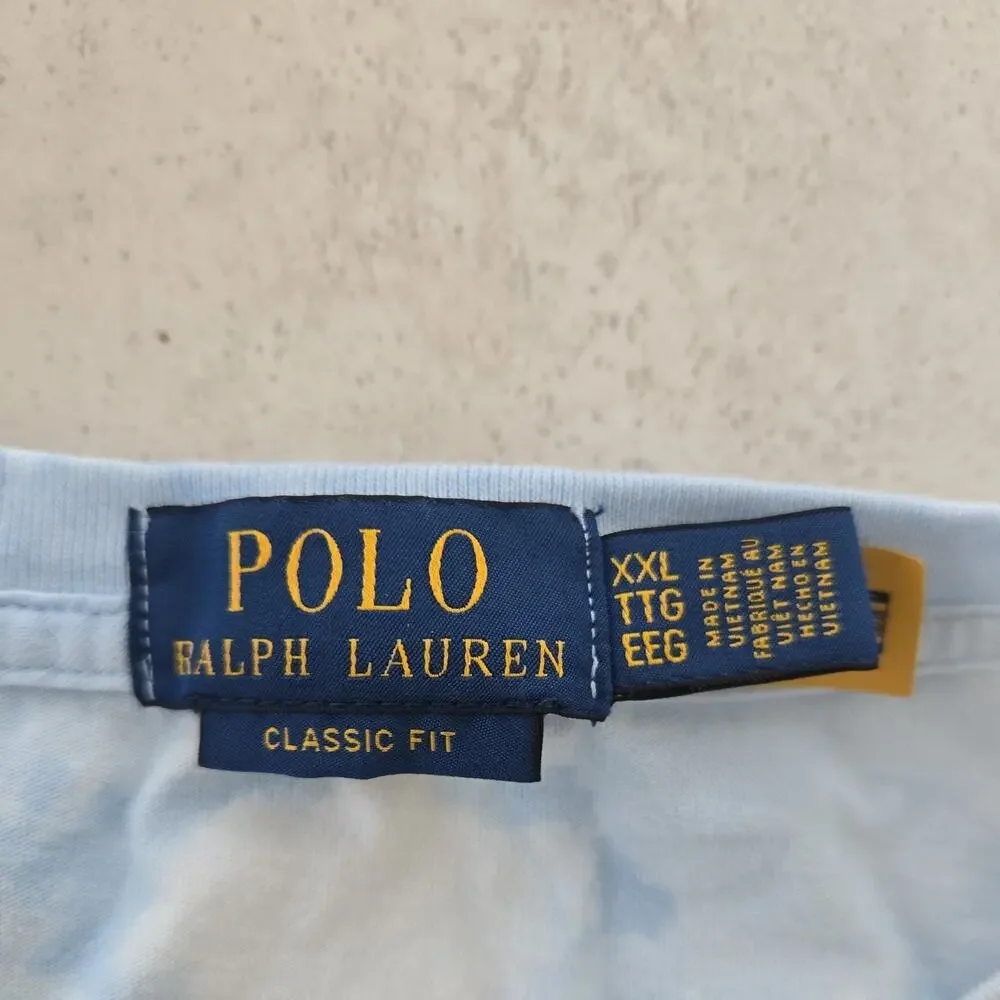 Polo Ralph Lauren Polo Bear T Shirt 2xl Blue Tie Dye Hawaiian Bear
